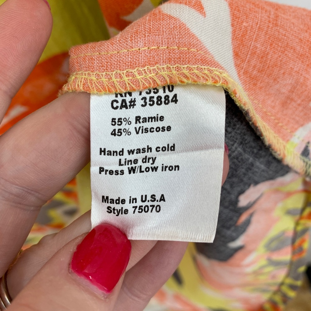 Uncle Frank Vibrant Bold Floral Sleeveless Shift Dress Sz M - Picture 11 of 14